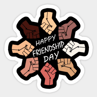 Happy Friendship Day Against Racism Sticker